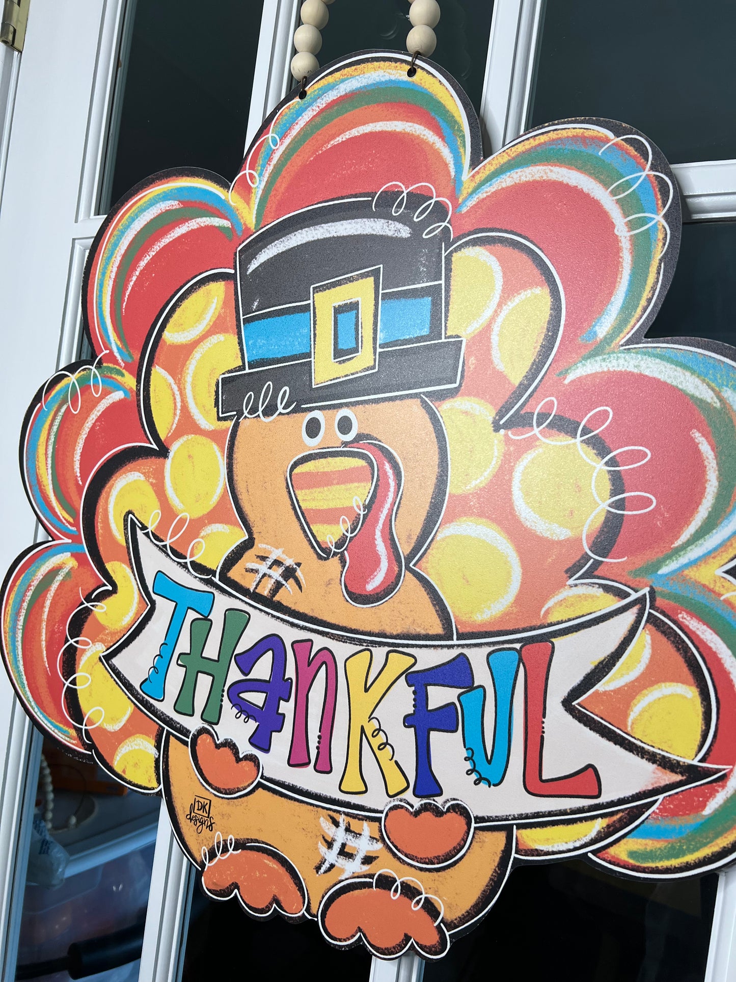 DK Designs Thankful Turkey Large Hanger