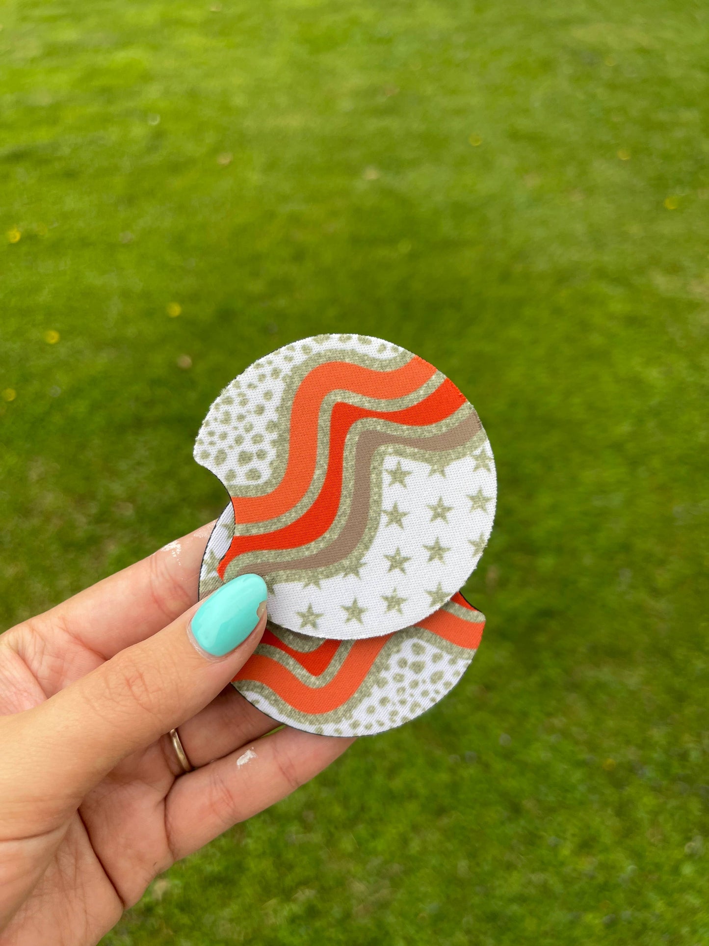 Groovy Glitter Car Coaster Set